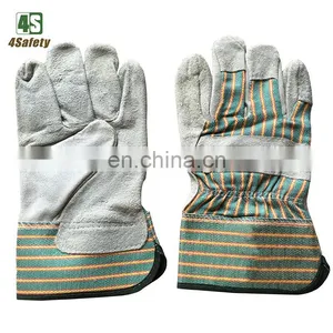 4SAFETY Wholesale Safety Industrial Work Cow Grain Leather Gloves thumbnail-1