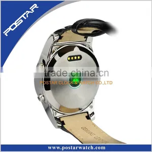New Technology Smart Watches With Genuine Leather Band Bluetooth thumbnail-6