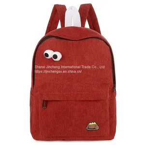 Corduroy School Backpack Bag Casual Bags Kids Bagpack Children School Backpack thumbnail-5