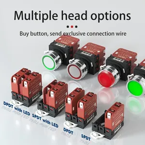 Ip65 22mm High Head Green Dot Illumination 20a 24v Spdt Switch Push Button Momentary thumbnail-3