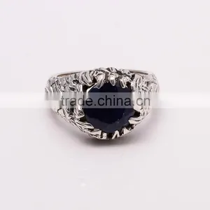 BLUE SAPPHIRE RING ,925 Sterling Silver Jewelry Wholesale,WHOLESALE SILVER JEWELRY,SILVER EXPORTER,SILVER JEWELRY FROM INDIA thumbnail-1