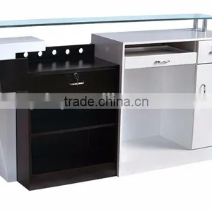 Beiqi Wholesale Reception Desk Counter With Glass Salon Furniture Used Checkout Desk for Sale thumbnail-2
