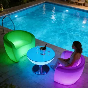 Outdoor Party Led Light up Led Furniture Illuminated Event Night Club Lounge Led Light Bar Furniture Chairs Tables Sofa Set thumbnail-3