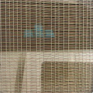 Decorative Laminated Glass Interlayer: Bronze-coated Copper Wire Mesh thumbnail-3