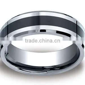 7mm Men's Black Ceramic Inlay Benchmark Cobaltchrome Ring thumbnail-1