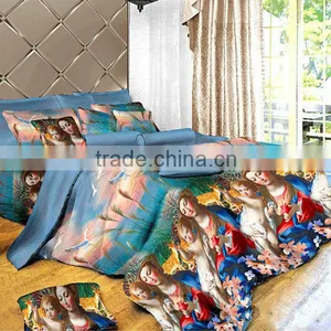 100% POLYESTER IMITATED REACTIVE PRINT PEOPLE 3D BEDDING SETS thumbnail-1
