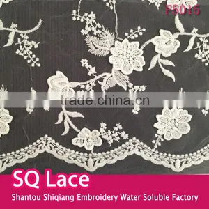 2016 High Quality Lace Accessory Mesh Fabric Milk Silk Chemical Lace for Wedding thumbnail-1