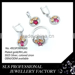 2015 Fashion African Jewelry Set 925 Silver Jewelry Statement Necklaces and Ring and Jewelry Sets thumbnail-2