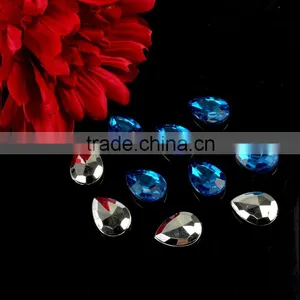 Acrylic Drop Sew on Crystal, Sew on Acrylic Rhinestone, Flat Back Acrylic Stone Wholesale thumbnail-3