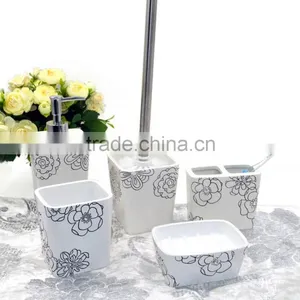 Modern Stylish Polyresin Bathroom Accessories Set for Hotel and Home thumbnail-1