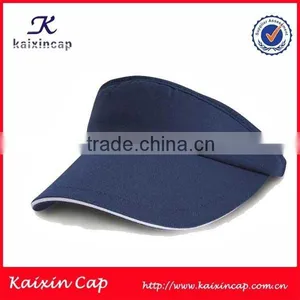 Promotional Cheap Custom Made 100% Cotton Sandwich Brim Sun Visor Cap 100% Cotton thumbnail-3