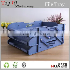 Office Plastic File Document Tray With 3 Trays thumbnail-1