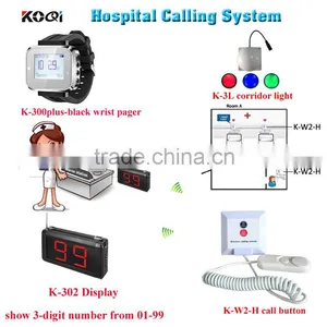 KOQI Wireless Led Display Receiver Watch Wrist Pagers System K-300plus Hospital Restaurant Calling Service Wireless Panic Button thumbnail-1