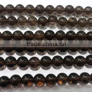 Smoky Quartz Natural Gemstone Round Beads Bracelet thumbnail-3