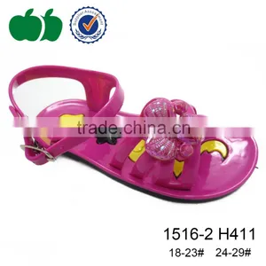 Cheap Wholesale Cute Flat Children Jelly Sandals for Girl thumbnail-2