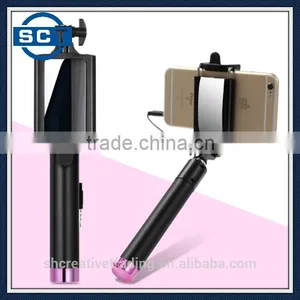 Selfie Stick Wired With Mirror thumbnail-1