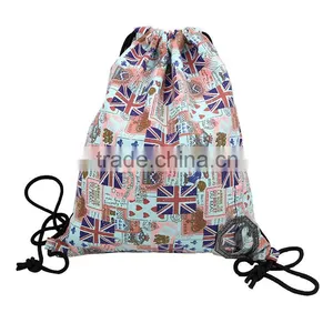 Customized Printing Canvas Backpack Drawstring Bag, Shopping Bag With Handle thumbnail-2
