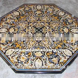 Inlay Marfble Table Top, Marble Table Inlay Top, Decorative Marble Tables thumbnail-1