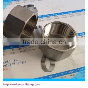 150LBS 11/4" Hex End Cap in 316 Stainless Steel thumbnail-1