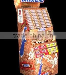Snickers Chocolate Bar Cardboard Floor Display Rack Stand thumbnail-1