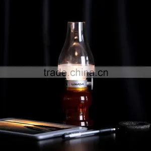 Retro Classic Blow LED Lamp USB Rechargeable Blowing Control Kerosene Candle Lamp Dimmable Night Lamp Desktop Room Decoration thumbnail-4