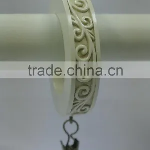 Decorative Designer Silver Curtain Rod Rings With Clips For 1", 1-1/4" & 1-1/2" Drapery Rods thumbnail-2