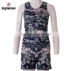 High Quality 3d Sublimation Camouflage Clothing Gym Singlets thumbnail-1