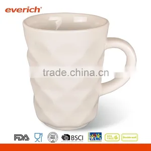 Everich 300ml Porcelain Cups & Ceramic Coffee Mug With Diamond Surface thumbnail-5
