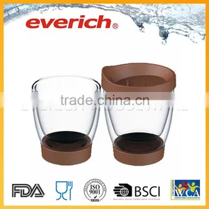 Top Quality Practical Set Of Best Friends Silicone Grip Double Wall Glass Cup thumbnail-4