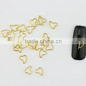 Factory Supply Metal Nail Art Circle Gold & Silver Mini DIY Lace Ring Design thumbnail-2