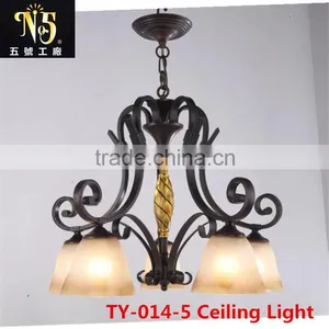 American Style Classic Iron Art Wall/Pendant Light With Pattered Lampshade For Home/Hotel/Coffee House Decoration thumbnail-3