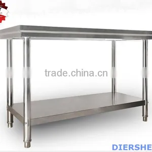 Kitchen Stainless Steel Work Table With Under Shelf And Backsplash thumbnail-1