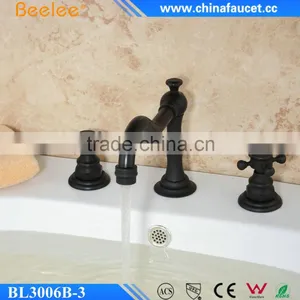 Beelee BL3006B-3 Bathroom 3pcs Basin Tap, 8" Widespread Basin Faucet in Oil Rubbed Bronze thumbnail-2