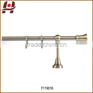 F119016-metal Iron Aluminium Stainless Steel Brass Plated Plain Twisted Extensible Telescopic Window Curtain Poles Rods Pipes thumbnail-1