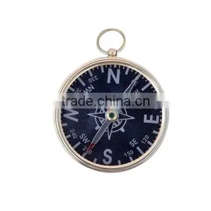 Solid Brass Captain's Black Faced Compass -brass Pendant Compass 13407 thumbnail-2