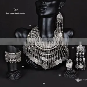 Ring Earring Bracelet Necklace Hellenic Turkish Ottoman Antique Ethnic Culture Jewelry Set Made in Turkey thumbnail-3