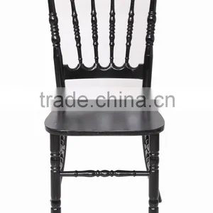 Black Party Hotel Wedding Banquet Rental Wood Napoleon Chair thumbnail-2