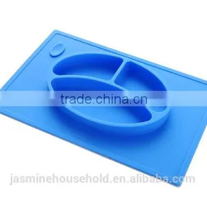 BPA Free Custom Baby Kids Silicone Placemat Plates thumbnail-4