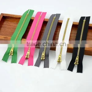 Wholesale Order 4# Jeans Zip Brass Copper Bronze Zipper Closed End Riot Smooth Zipper, thumbnail-1