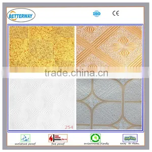 India Market Gold Color Fire Resistant Home Decoration Pvc Ceiling Film thumbnail-1