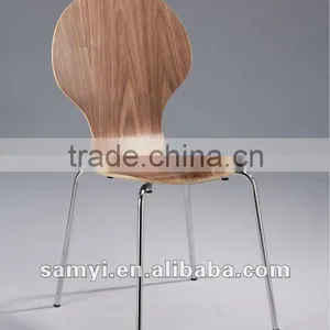Walnut Veneer Stackable Bentwood Chair thumbnail-1