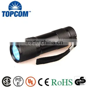 9 Led 365nm uv Flashlight for Detecting Fluorescer in Cosmetics and Baby Stuff, Counterfeit Banknotes, Minerals, Diamonds thumbnail-1