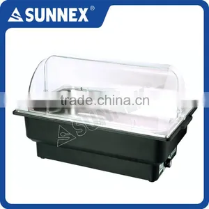 SUNNEX Professional Polycarbonate Roll Top Cover 220V AC, 760W 13.5LTR/14.3U.S.Qt Electric Food Warmer thumbnail-1