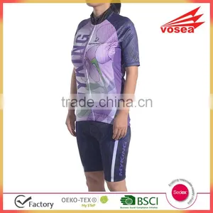 Sexy Short Sleeve Sublimation Print Cycling Jersey For Women thumbnail-2