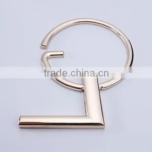 Guangzhou Factory Alloy GL-shaped Handbag Handle for Tote Bag thumbnail-2