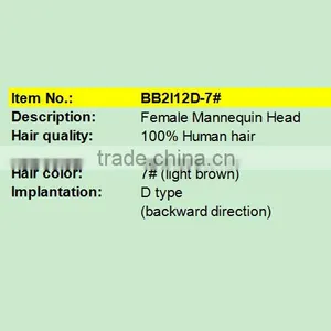 Female Hair Dresser Training Mannequin Head With Training Wig thumbnail-5