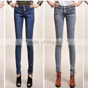 Hot-selling Elegant Autumn High Quality Denim Jean Trousers thumbnail-1
