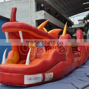 2016 New Dragon Giant Obstacle Course 3 Parts Inflatable Detached Obstacle Course for Sale thumbnail-3