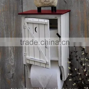 Antique Wood Toilet Paper Holder thumbnail-1