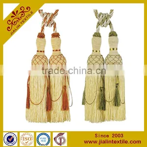 China Supplier Curtain Tassel Fringe Polyester Tassel thumbnail-1